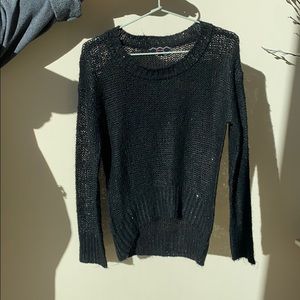 Black Pink Rose Sweater